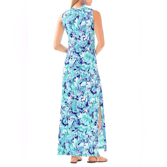 LILLY PULITZER ESSIE MAXI LONG DRESS SIZE XXS - Picture 5 of 9